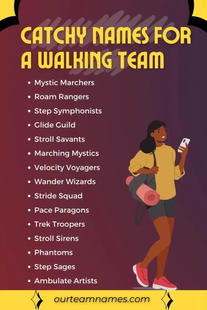 Discover 265+ cool, catchy walking team names perfect for any group challenge. Visit ourteamnames.com for inspiration! #WalkingTeam #TeamNames #CreativeWalking #FunWalks #UniqueTeams