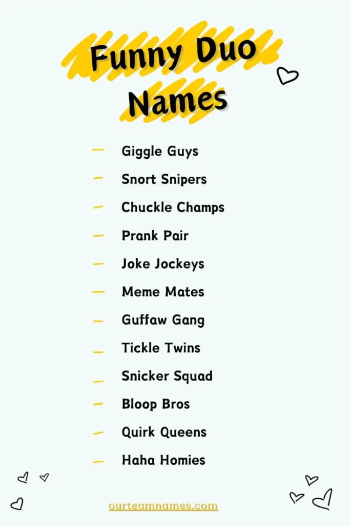 305+ Best Funny Duo Names For Team, Friends, and Gamers