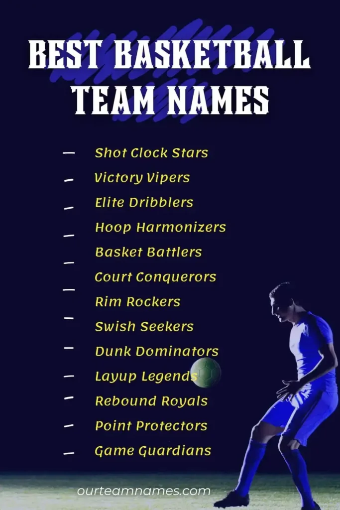 450 Best and Fantasy Basketball Team Names: Unique, Cool, and Funny Picks for Unforgettable Team Identity - Ideal for Sharing and Making Memories at ourteamnames.com