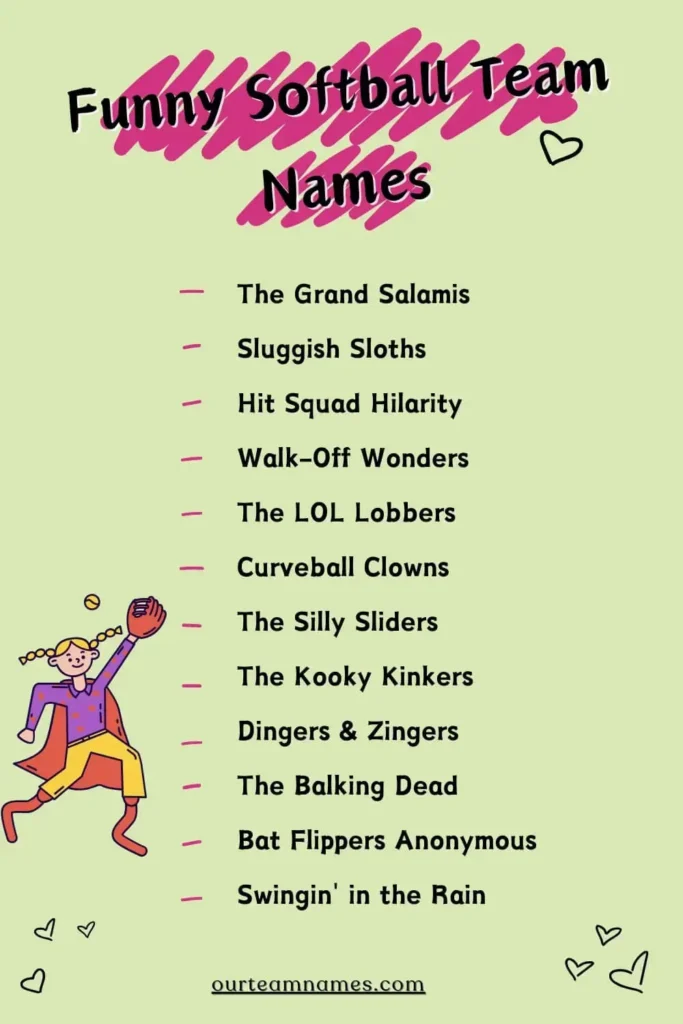 Dive into ourteamnames.com for 405+ Top Softball Team Names, offering unique, best, and funny selections for youth and fantasy squads. A fresh take on naming your team. #TopSoftballTeamNames #UniqueSoftball #BestTeamNames #FunnySoftballNames #YouthSoftballIdeas