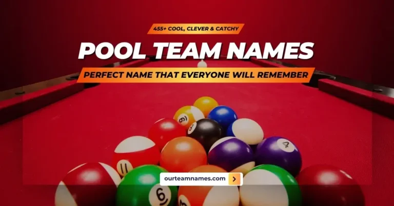 explore the world of cool and clever pool team names: from badass to funny, unique to women's, at ourteamnames.com. perfect for any squad looking to shine. #PoolTeamNames #CoolNames #CleverNames #UniqueNames #WomensTeamNames