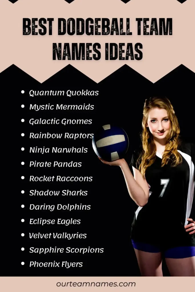 explore dodgeball team names: from good to awesome, unique, cute, and movie-inspired, to Christmas, dirty, and cool & catchy at ourteamnames.com #Dodgeball #TeamNames #Unique #Cute #CoolCatchy