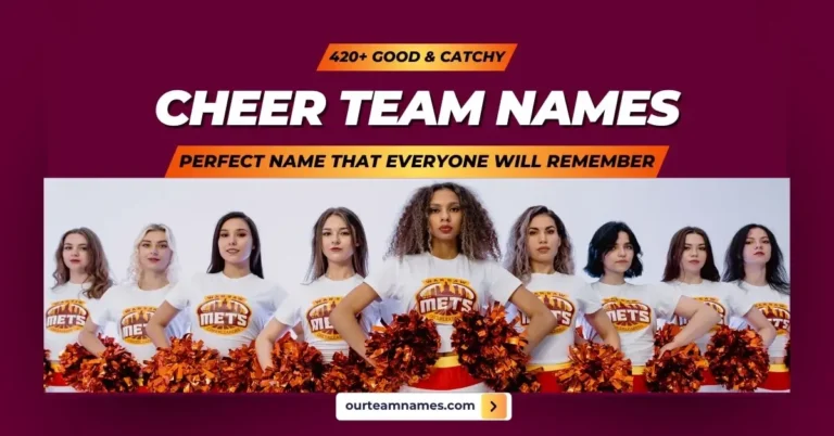 420+ Good & Catchy Cheer Team Names for Standout Squads