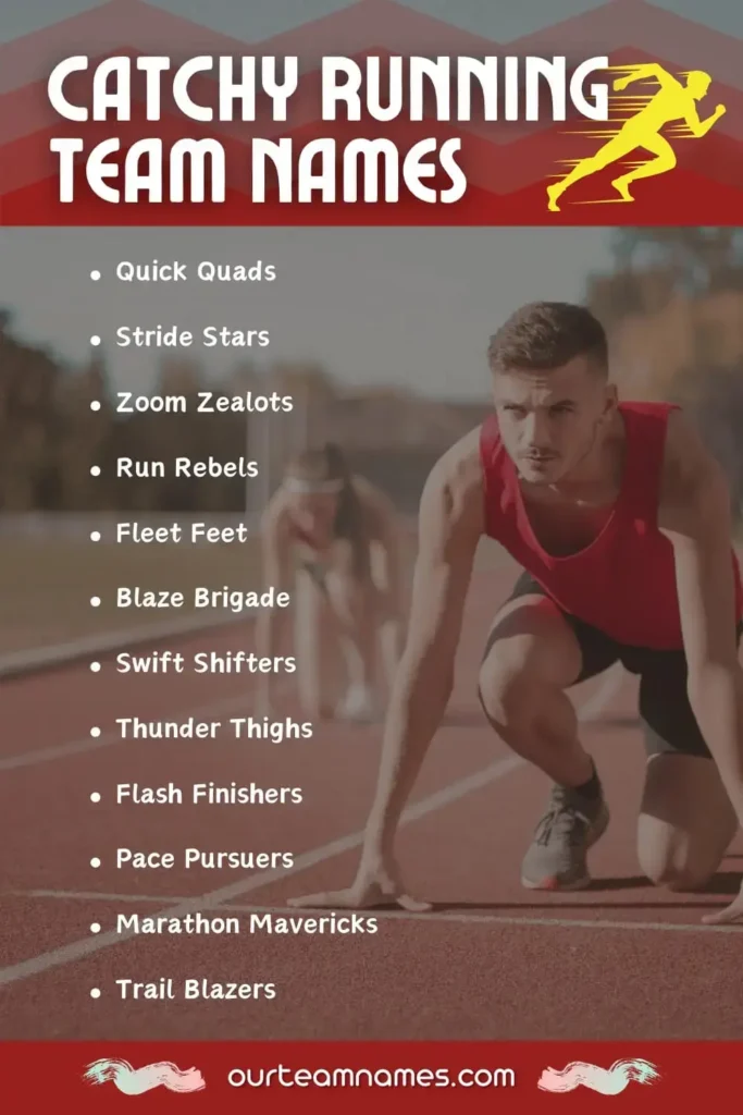 Find 300+ cool and catchy running team names for every style: unique, creative, funny, and seasonal at ourteamnames.com. #RunningTeamNames #CoolRunning #CatchyNames #CreativeRunners #TeamInspiration