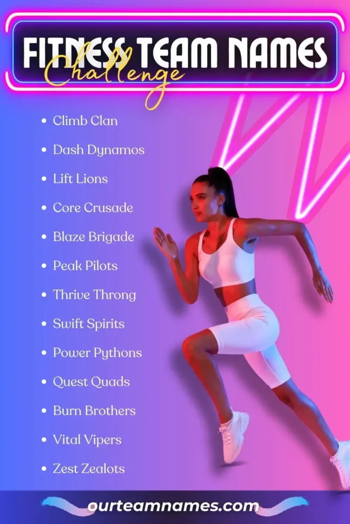 explore unique and motivational fitness team names for every challenge at ourteamnames.com - perfect for catchy, creative, funny, inspirational squads. #Fitness #TeamNames #Motivation #Creativity #Empowerment