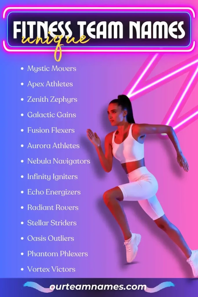 explore unique and motivational fitness team names for every challenge at ourteamnames.com - perfect for catchy, creative, funny, inspirational squads. #Fitness #TeamNames #Motivation #Creativity #Empowerment