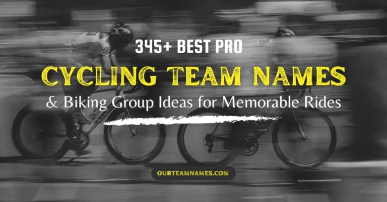 345+ Best Pro Cycling Team Names & Biking Group Ideas for Memorable Rides