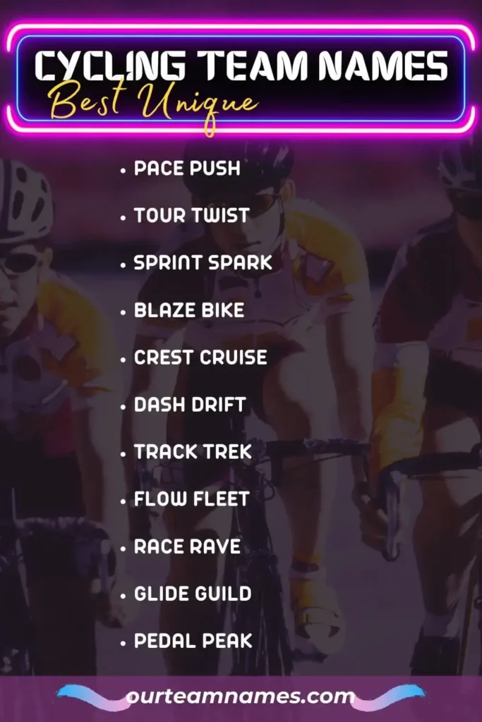 explore the best pro cycling team names & biking group ideas for memorable rides-including unique-funny-cool-and women's inspirations at ourteamnames.com. #CyclingTeamNames #BikingGroups #UniqueNames #FunnyCycling #WomenCyclists