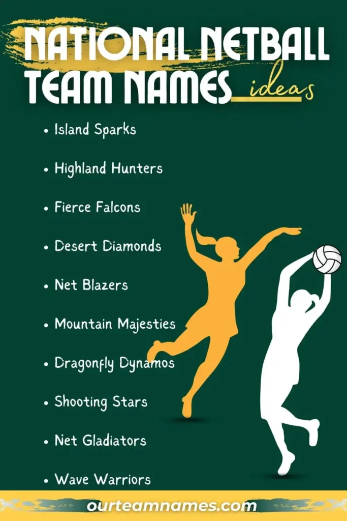 Stuck in a netball team name rut? Spark creativity with our unique, cool, funny, national, and green options! Find your perfect match with our netball team names generator. #NetballTeamNames #FunnyNetballNames #UniqueTeamNames #NetballTeamGenerator #ourteamnames