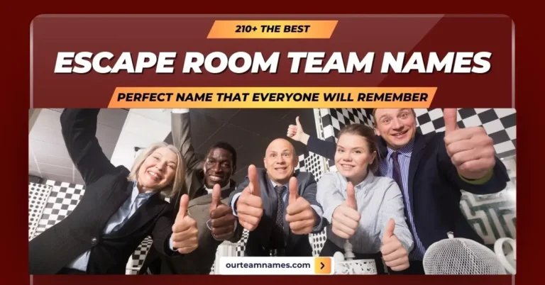 explore unique escape room team names at ourteamnames.com, perfect for any themed adventure. #TeamNames #EscapeRoom #PuzzleGames #GroupFun #OurTeamNames