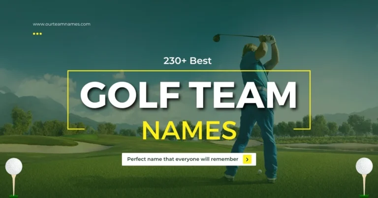 golf team names ideas at ourteamnames.com, featuring creative, unique, funny, cool, and catchy names to make your team stand out